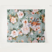 Romantic Blossom Haven Wandteppich (Vorderseite (Horizontal))