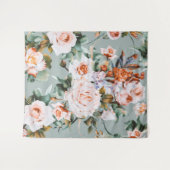 Romantic Blossom Haven Wandteppich (Vorderseite (Horizontal))