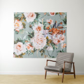 Romantic Blossom Haven Wandteppich (Beispiel (Horizontal))