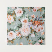 Romantic Blossom Haven Wandteppich (Vorderseite (Horizontal))