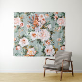 Romantic Blossom Haven Wandteppich (Beispiel (Horizontal))