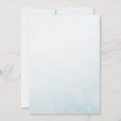 Romantic Blue Bow Pearls & Prosecco Bridal Shower Einladung (Rückseite)