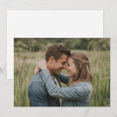 Romantic Blue Casual Photo Einladung (Vorne/Hinten)