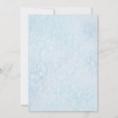 Romantic Blue Floral Wedding Danke Karte (Rückseite)