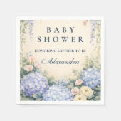 Romantic Blue Hydrangea Garden Baby Shower Serviette (Vorderseite)