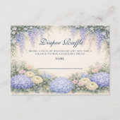 Romantic Blue Hydrangea Garden Diapper Raffle Begleitkarte (Vorderseite)