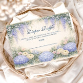 Romantic Blue Hydrangea Garden Diapper Raffle Begleitkarte