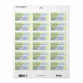 Romantic Blue Irises Adressaufkleber (Vorne)