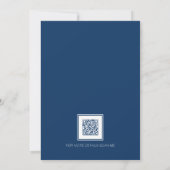 Romantic Blue Nautical Lighthouse Coastal Wedding Einladung (Rückseite)