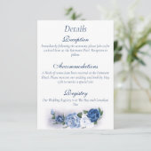 Romantic Blue Regency Gay Botanical Silhouette  Begleitkarte (Stehend Vorderseite)