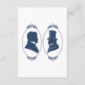Romantic Blue Regency Gay Botanical Silhouette  Begleitkarte (Rückseite)