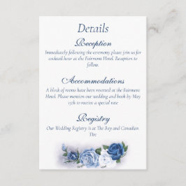 Romantic Blue Regency Gay Botanical Silhouette  Begleitkarte