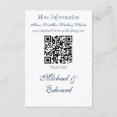 Romantic Blue Regency Gay Botanical Silhouette  Begleitkarte (Rückseite)