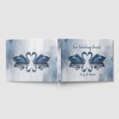 Romantic Blue Swan Wedding Gästebuch (Voll)