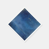 Romantic Blue Watercolor Stars Serviette (Ecke)