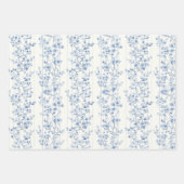 Romantic Blue White Flowers Bridal Shower Geschenkpapier Set (Vorderseite 2)