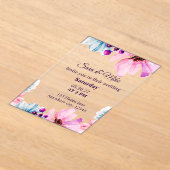 Romantic Blush & Blue Wedding Invitation  Acryleinladungen (Ablage )