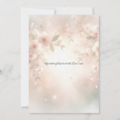 Romantic Blush Cherry Blossom Wedding Einladung (Rückseite)