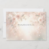 Romantic Blush Cherry Blossom Wedding Einladung (Rückseite)