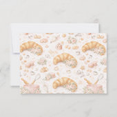 Romantic Blush Croissant Bakery Business Dankeskarte (Rückseite)