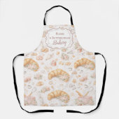Romantic Blush Croissant Bakery Business Schürze (Vorderseite)
