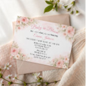 Romantic Blush Garden Baby in Bloom Invite Einladung