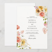 Romantic Blush Garden Wedding Invitation Einladung (Vorne/Hinten)
