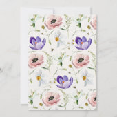 Romantic Blush & Lavender Floral Wedding Einladung (Rückseite)