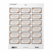 Romantic Blush Painted Floral Wedding Adressaufkleber (Vorne)