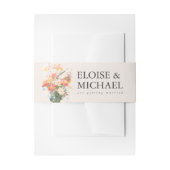 Romantic Blush Painted Floral Wedding Einladungsbanderole (Vorderseite Beispiel)