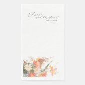 Romantic Blush Painted Floral Wedding Serviette (Vorderseite)