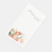 Romantic Blush Painted Floral Wedding Serviette (Ecke)