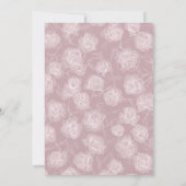 Romantic Blush Pink and White Floral Wedding Einladung (Rückseite)