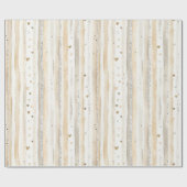 Romantic Blush Pink Cream Cream Hearts Stripes Geschenkpapier (Flach)