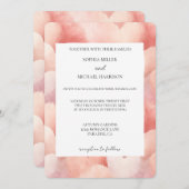 Romantic Blush Pink Hearts Wedding Einladung (Vorne/Hinten)