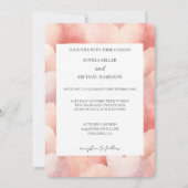 Romantic Blush Pink Hearts Wedding Einladung (Vorderseite)