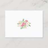 Romantic Blush Pink/Ivory Watercolor Roses Wedding Begleitkarte (Rückseite)