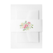 Romantic Blush Pink/Ivory Watercolor Roses Wedding Einladungsbanderole (Vorderseite Beispiel)