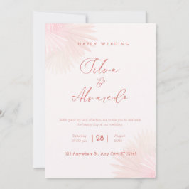 🌸 Romantic Blush Pink Wedding Invitation Einladung