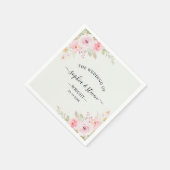 Romantic Blush Rose Wedding Serviette (Ecke)