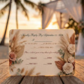 Romantic Blush Sage Wedding RSVP Karte
