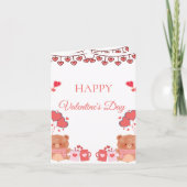 Romantic Blush Valentine Card Feiertagskarte (Vorderseite)