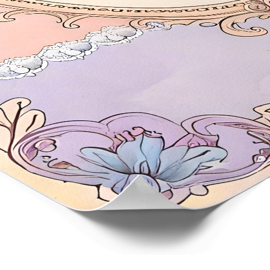 Romantic Blush Vanity Poster (Ecke)