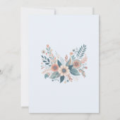 Romantic Bohemian Floral Wedding Einladung (Rückseite)
