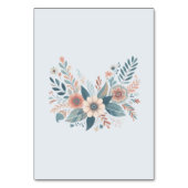 Romantic Bohemian Floral Wedding Tischnummer (Rückseite)