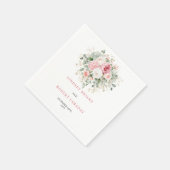 Romantic Boho Blush Floral Gold Wedding Napkins Serviette (Ecke)