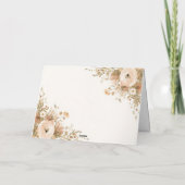 Romantic Boho Garden Watercolor Floral Pampas Dankeskarte (Rückseite)