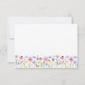 Romantic Boho Garden Wildblume Wedding RSVP Card Einladung (Rückseite)