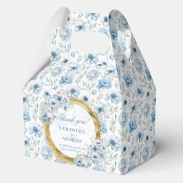 Romantic Boho Pastel Blue Gold Hochzeit Vielen Dan Geschenkschachtel