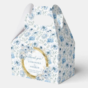 Romantic Boho Pastel Blue Gold Hochzeit Vielen Dan Geschenkschachtel